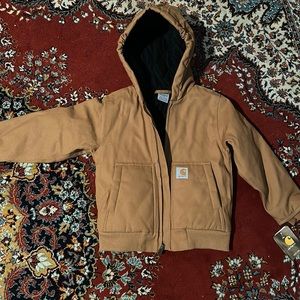 Children’s T 4-5 canvass zip jacket fleece lined New with Tags